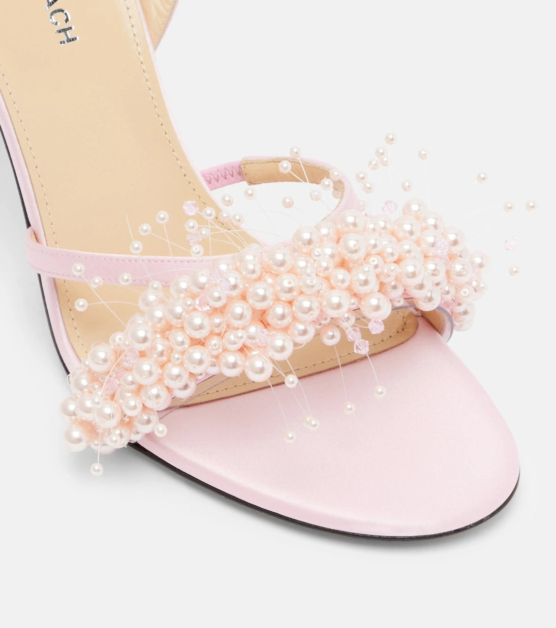 Mach & Mach - Floating Pearl 85 satin sandals