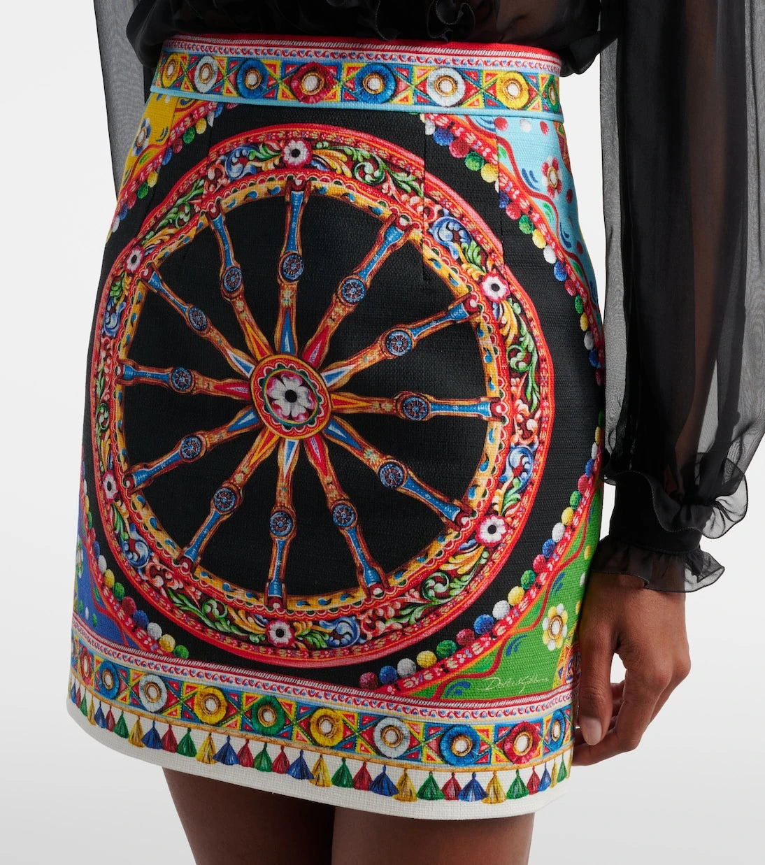 Dolce&Gabbana - Printed cotton miniskirt