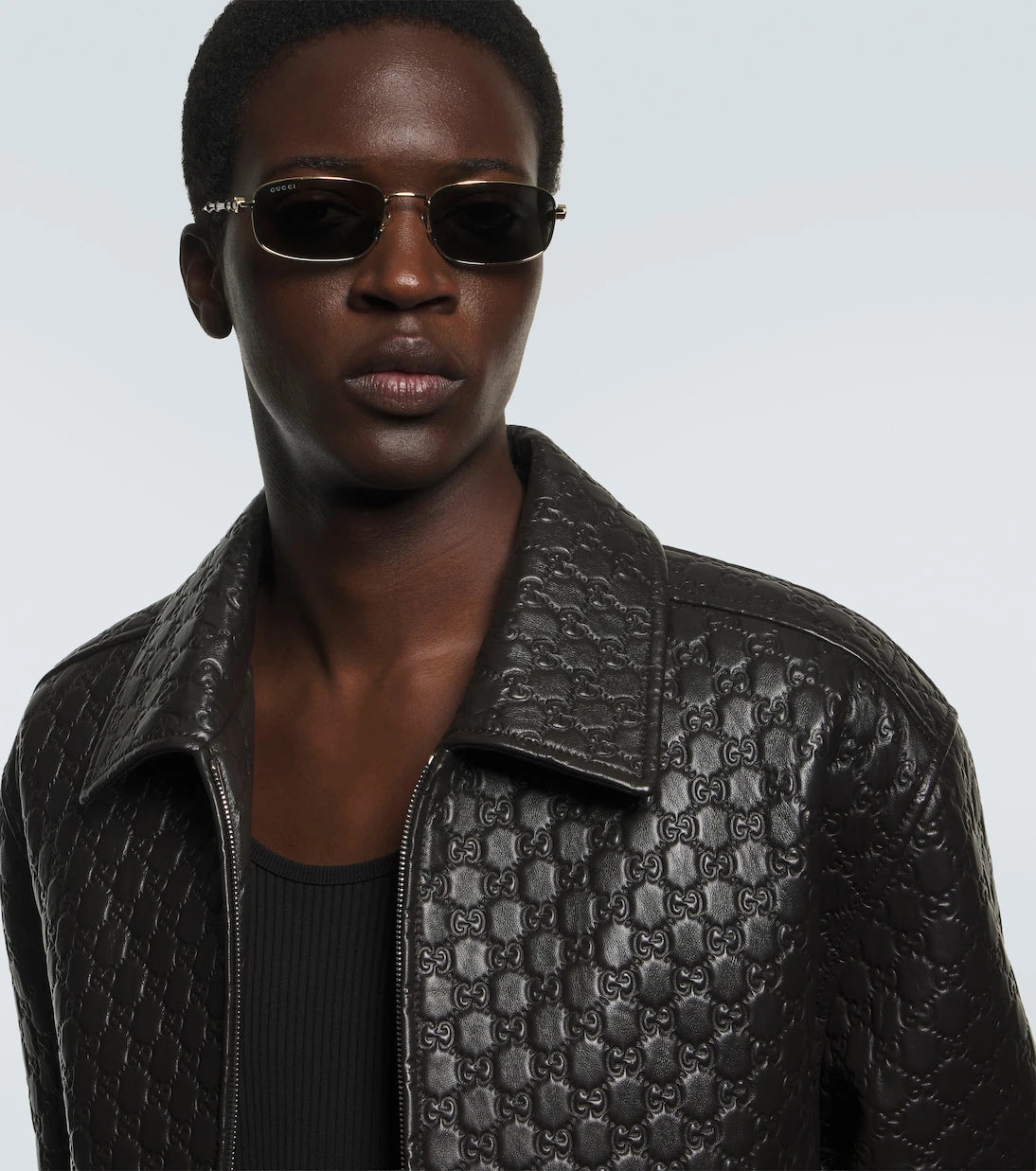 Gucci - Bamboo rectangular sunglasses