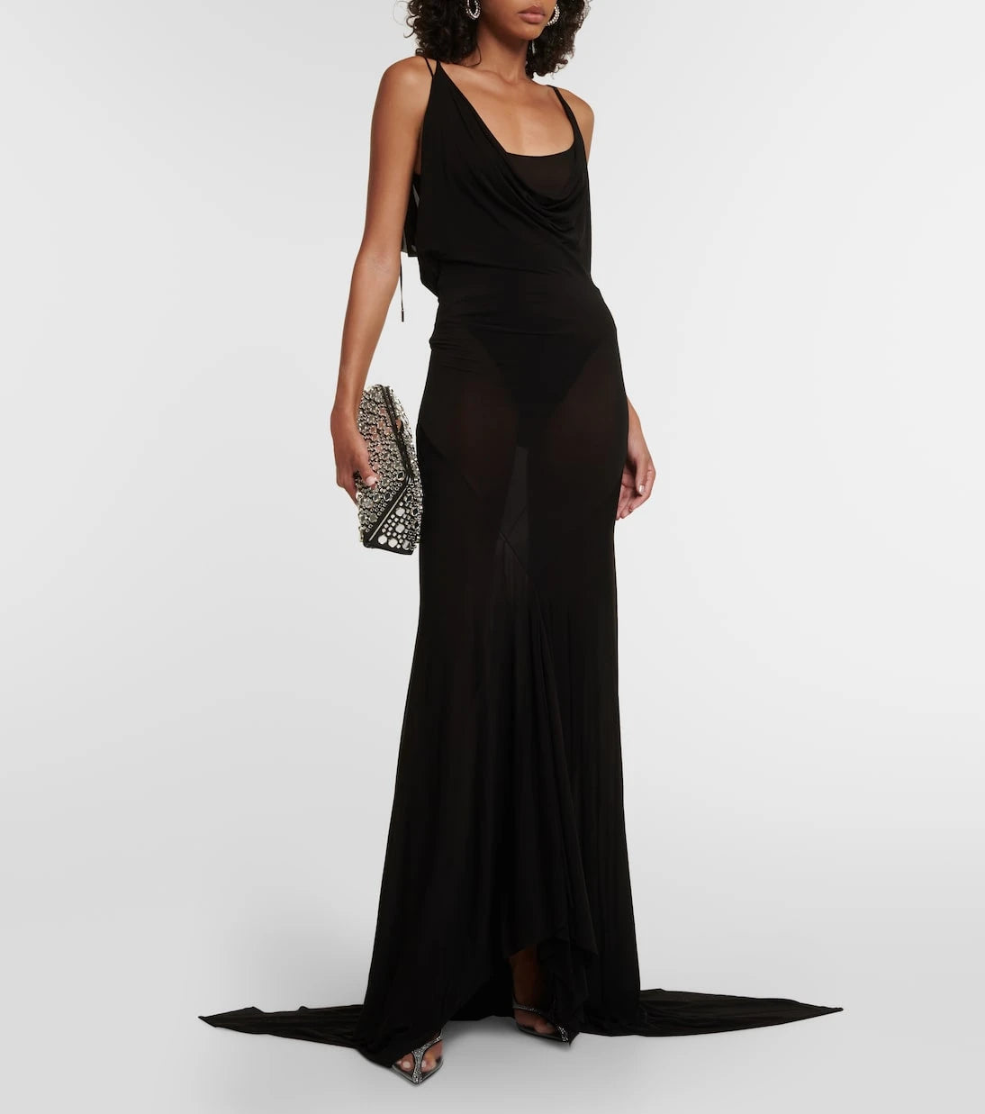 The Attico - Semi-sheer jersey gown