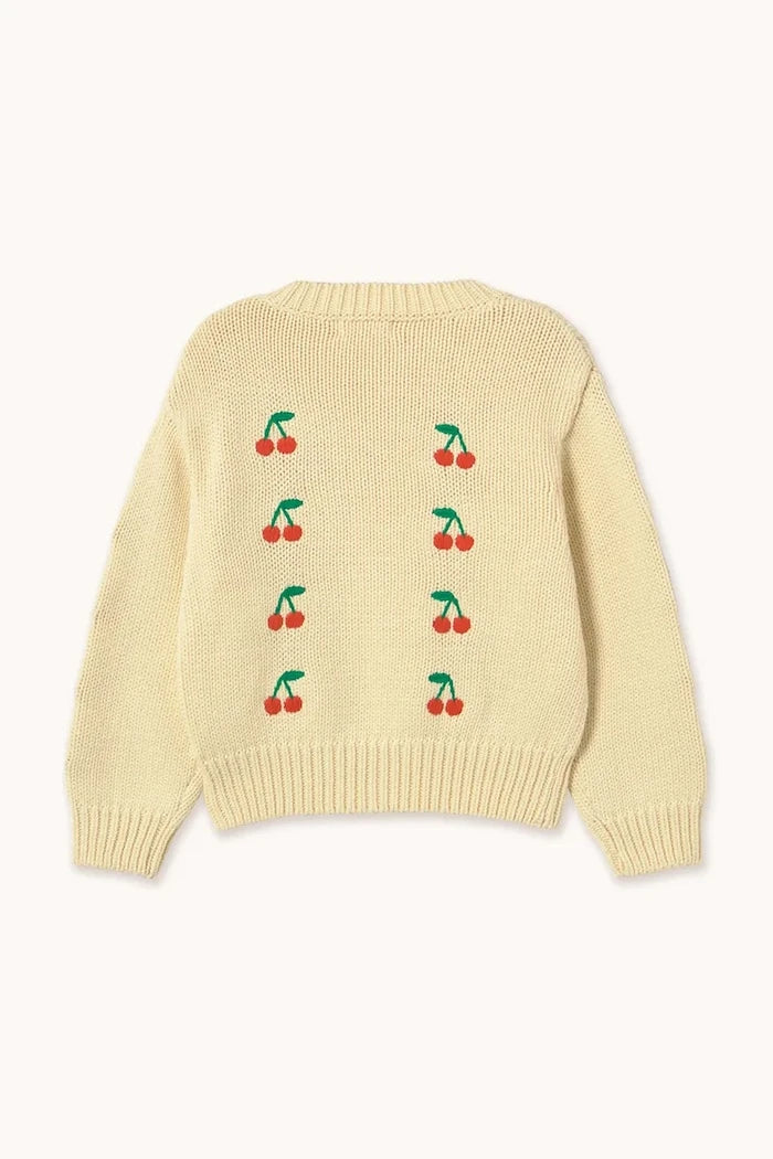 Детски памучен пуловер Tinycottons MINI CHERRIES SWEATER