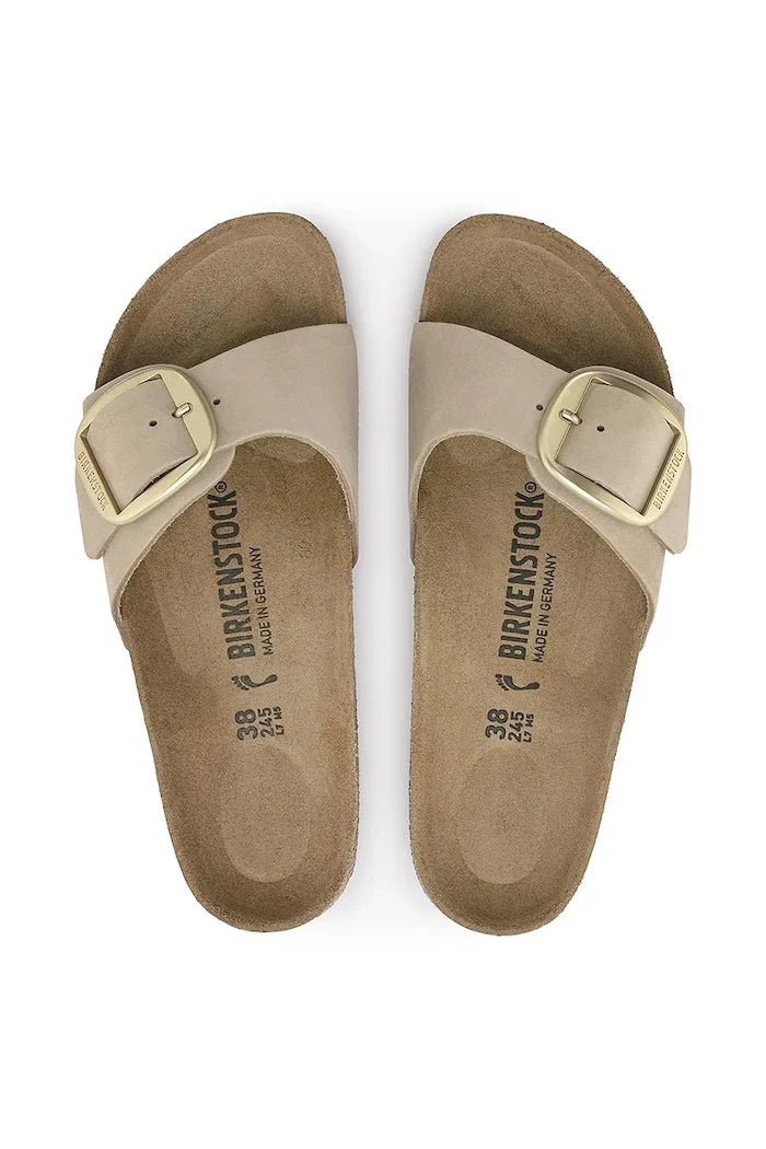Чехли от набук Birkenstock Madrid Big Buckle