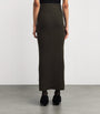 Max Mara Green Virgin Wool-Blend Midi Skirt