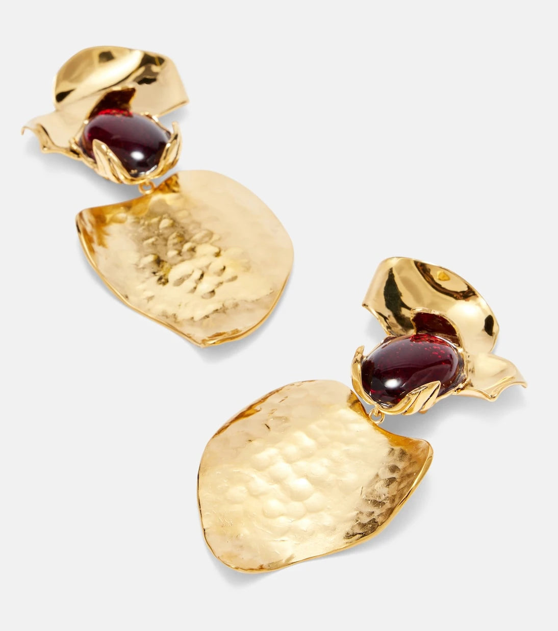 Saint Laurent - Embellished clip-on earrings