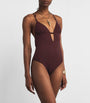 Burgundy Beaded Leila Swimsuit