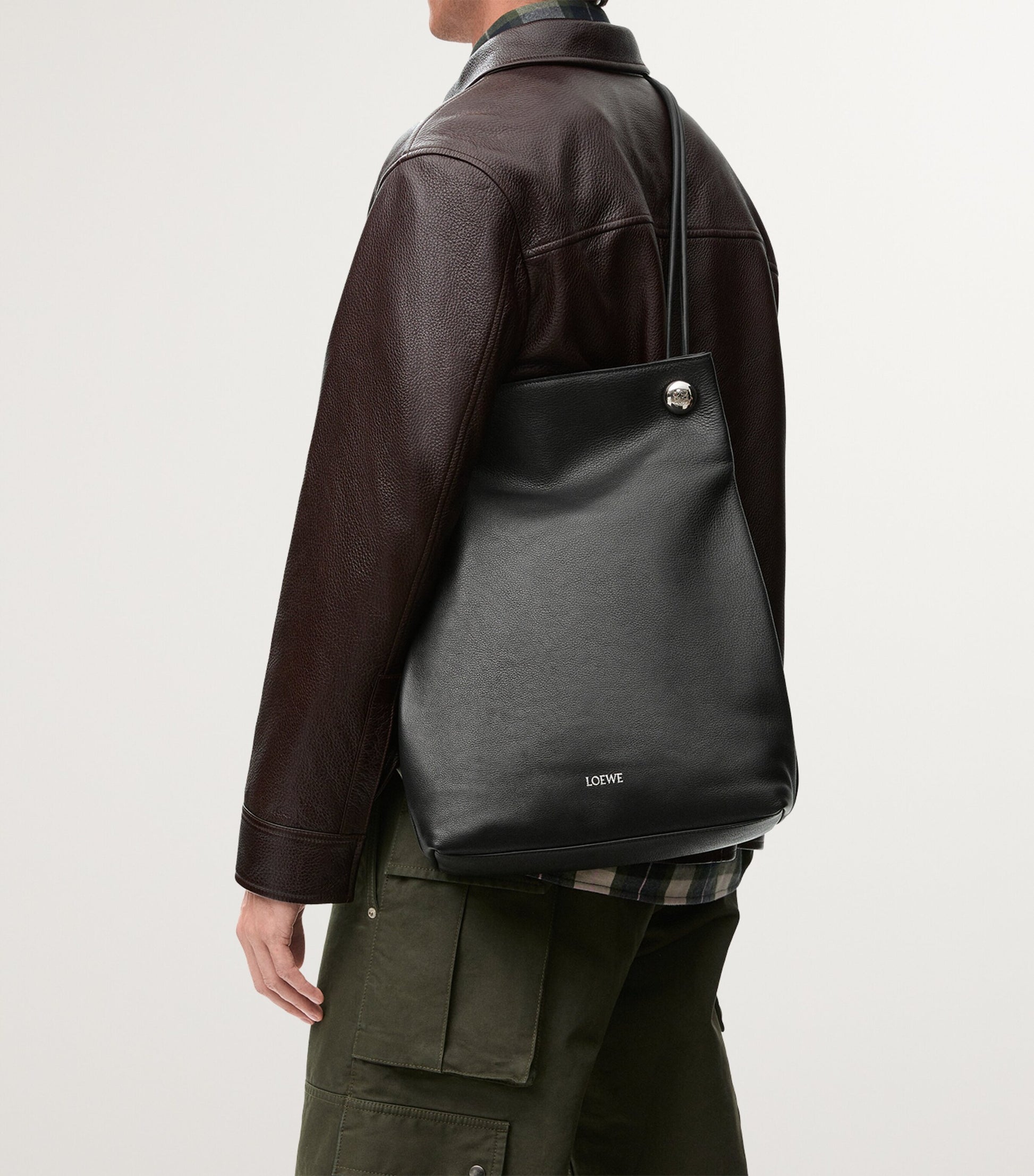 Leather Pebble Shoulder Bag