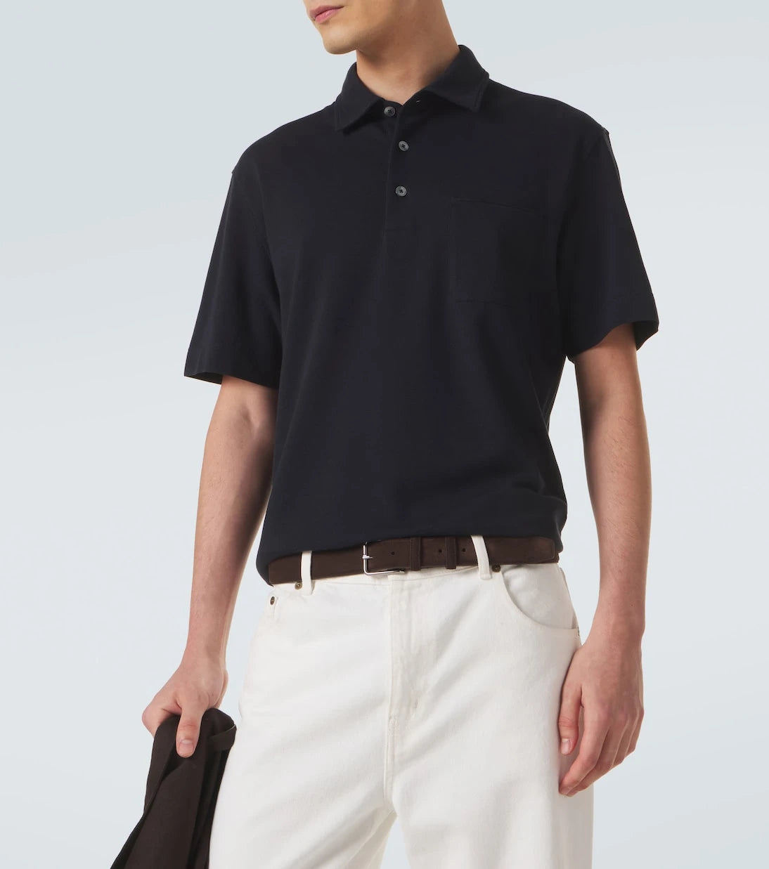 Zegna - Cotton piqué polo shirt