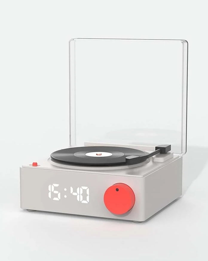 Hoparlörlü Alarm Saati MOB Gramofon