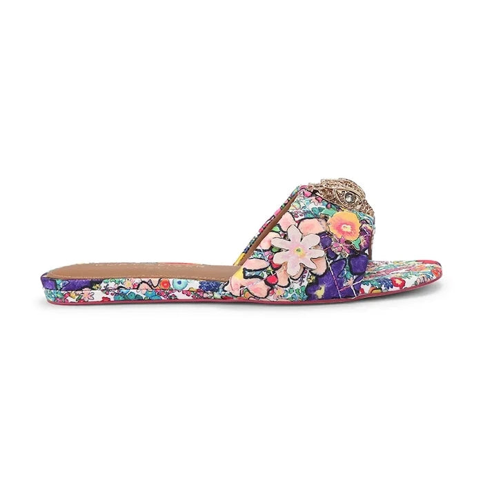 Kurt Geiger London düz tabanlı kadın Kensington Flat Sandal terlik