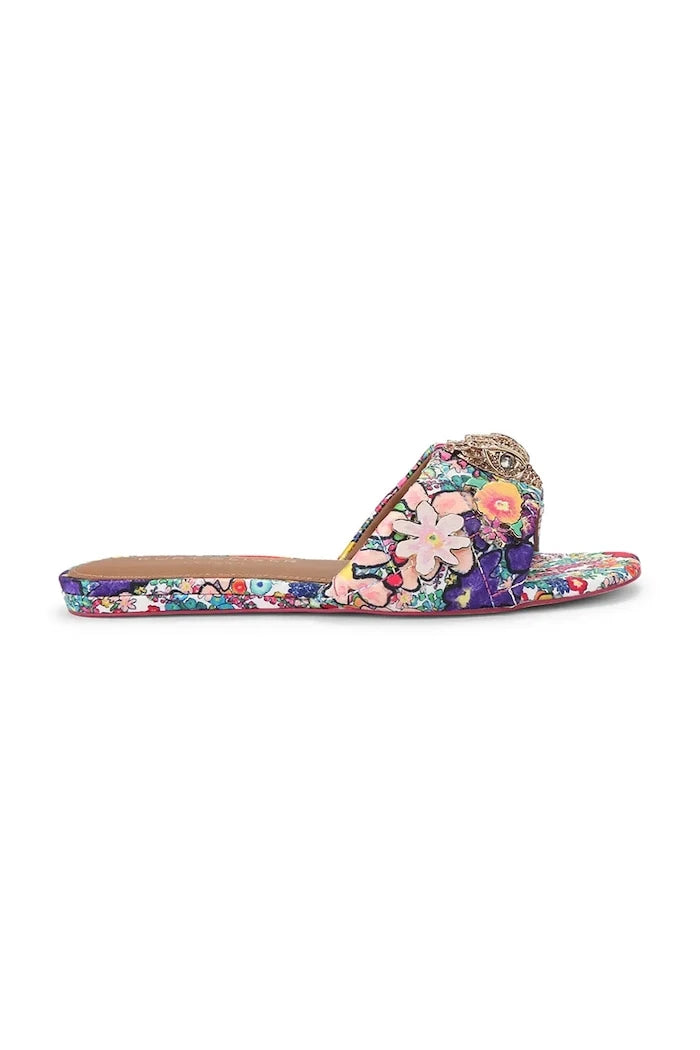 Kurt Geiger London düz tabanlı kadın Kensington Flat Sandal terlik
