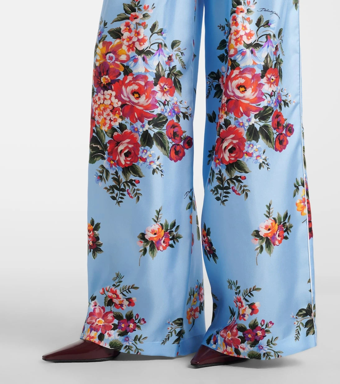 Dolce&Gabbana - Floral silk wide-leg pants