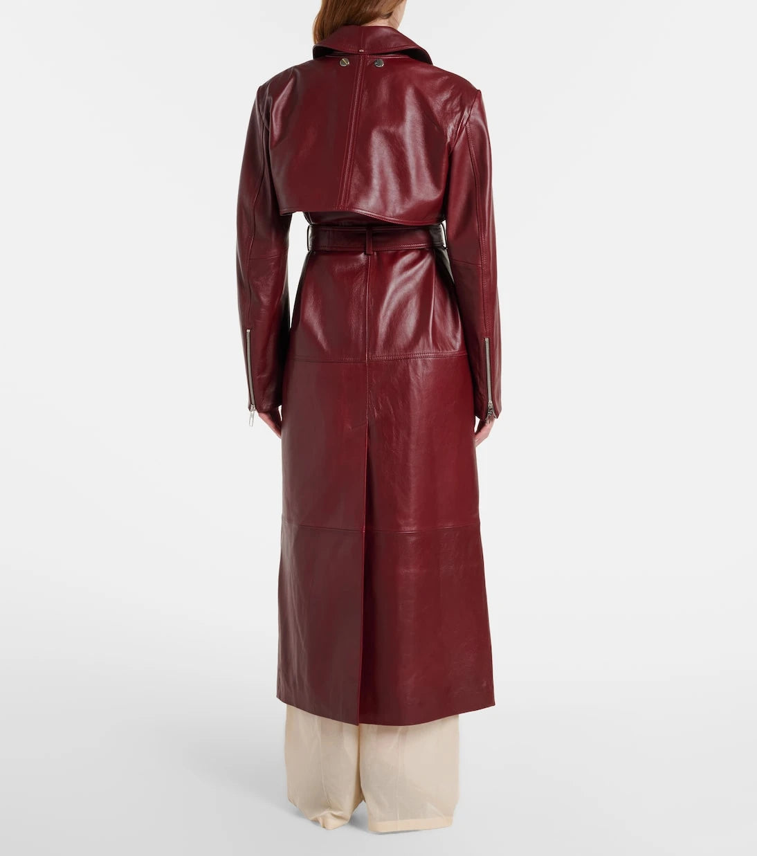 Sportmax - Paste leather trench coat