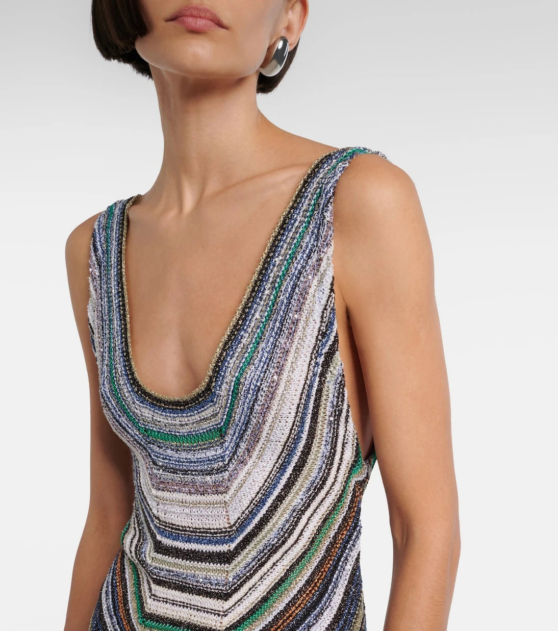 Missoni - فستان لاميه مخطط