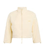 Skims Ivory Cropped Fleece Jacket