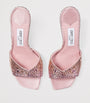 Jimmy Choo Pink Skye 70 Leather Embellished Mules