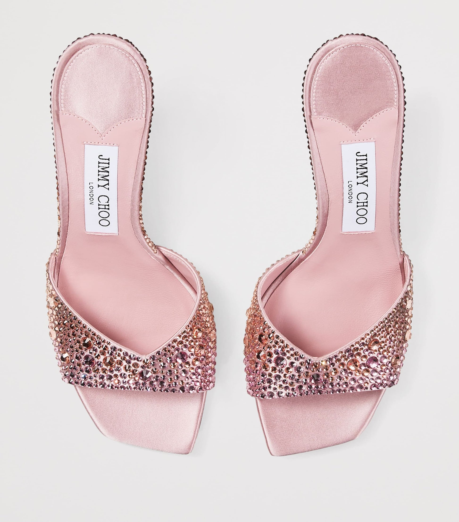 Jimmy Choo Pink Skye 70 Leather Embellished Mules