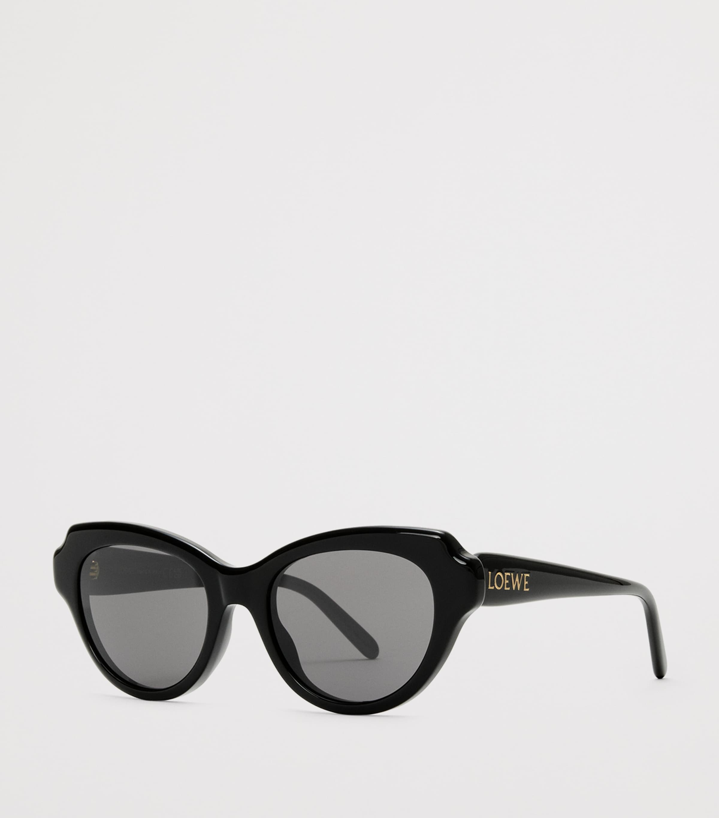 Black Acetate Swan Slim Sunglasses