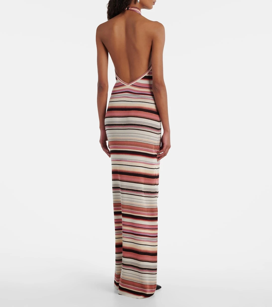 Missoni - Striped halterneck maxi dress