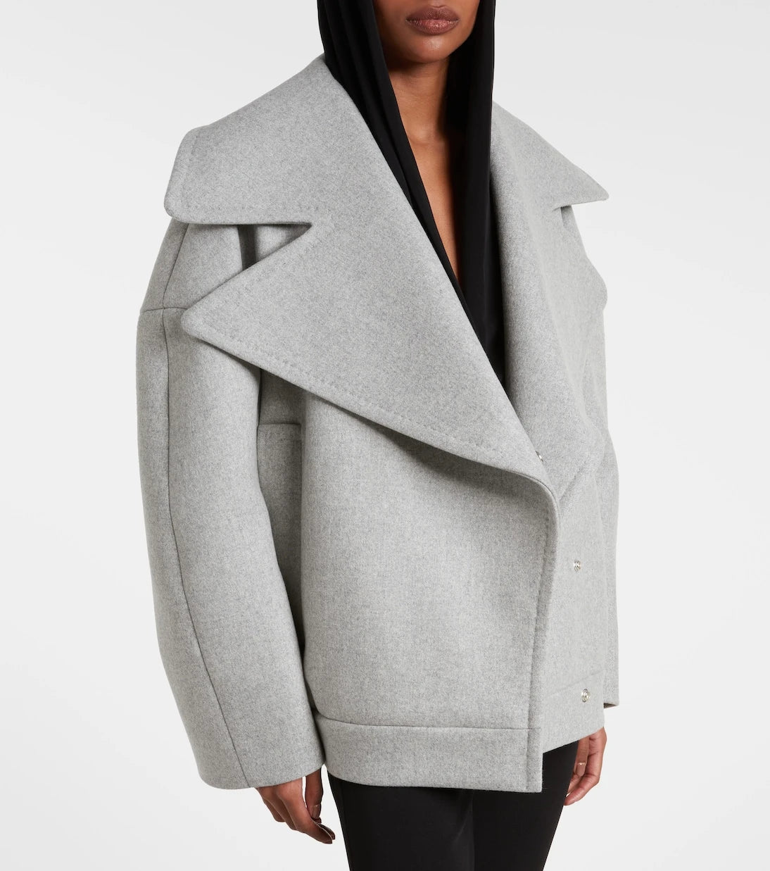 Balmain - Oversized wool and cashmere peacoat