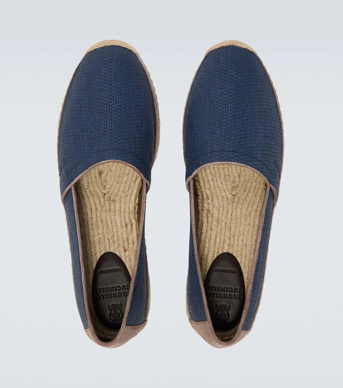 Brunello Cucinelli - Suede-trimmed canvas espadrilles
