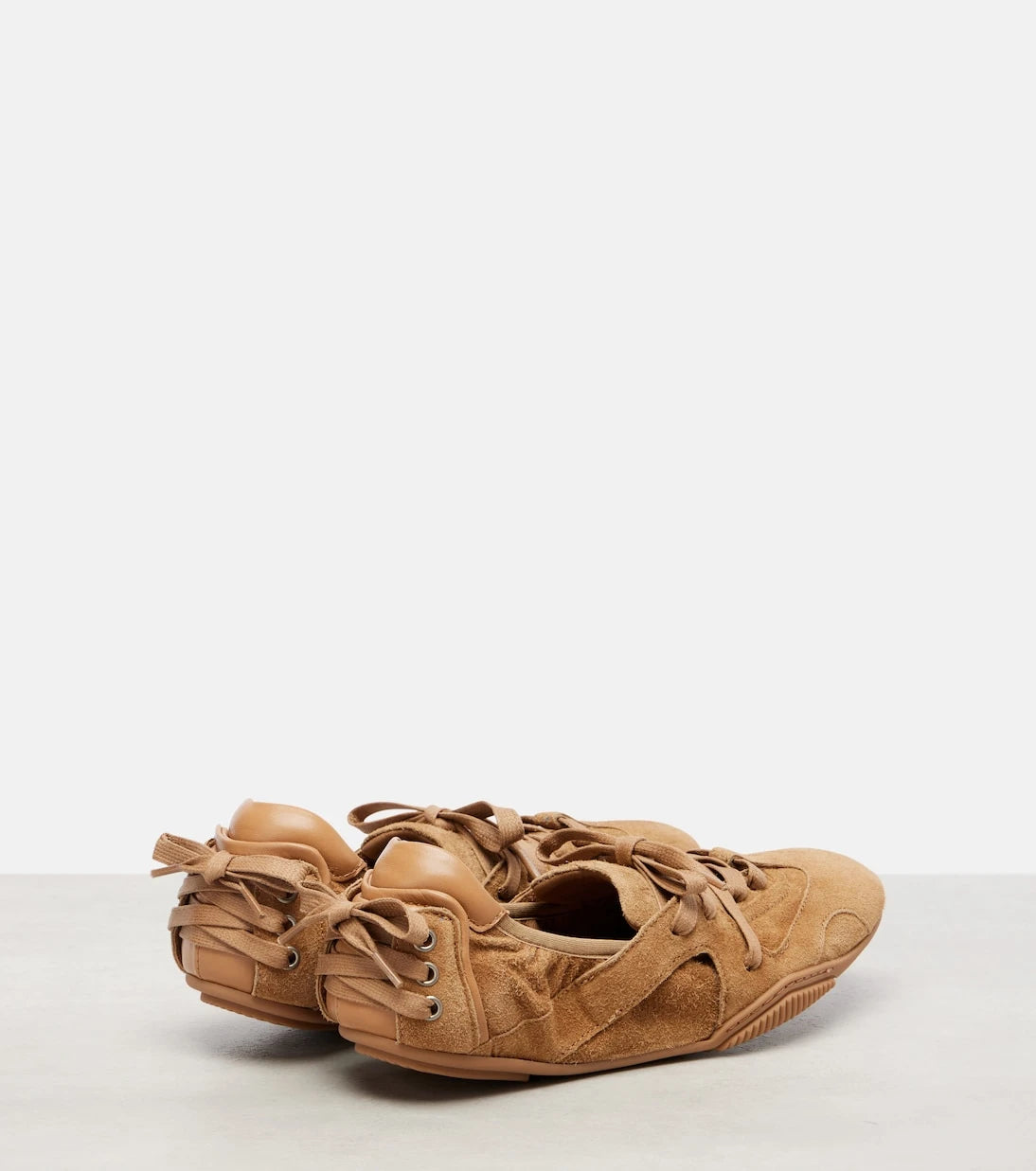 Acne Studios - Leather-trimmed suede sneakers
