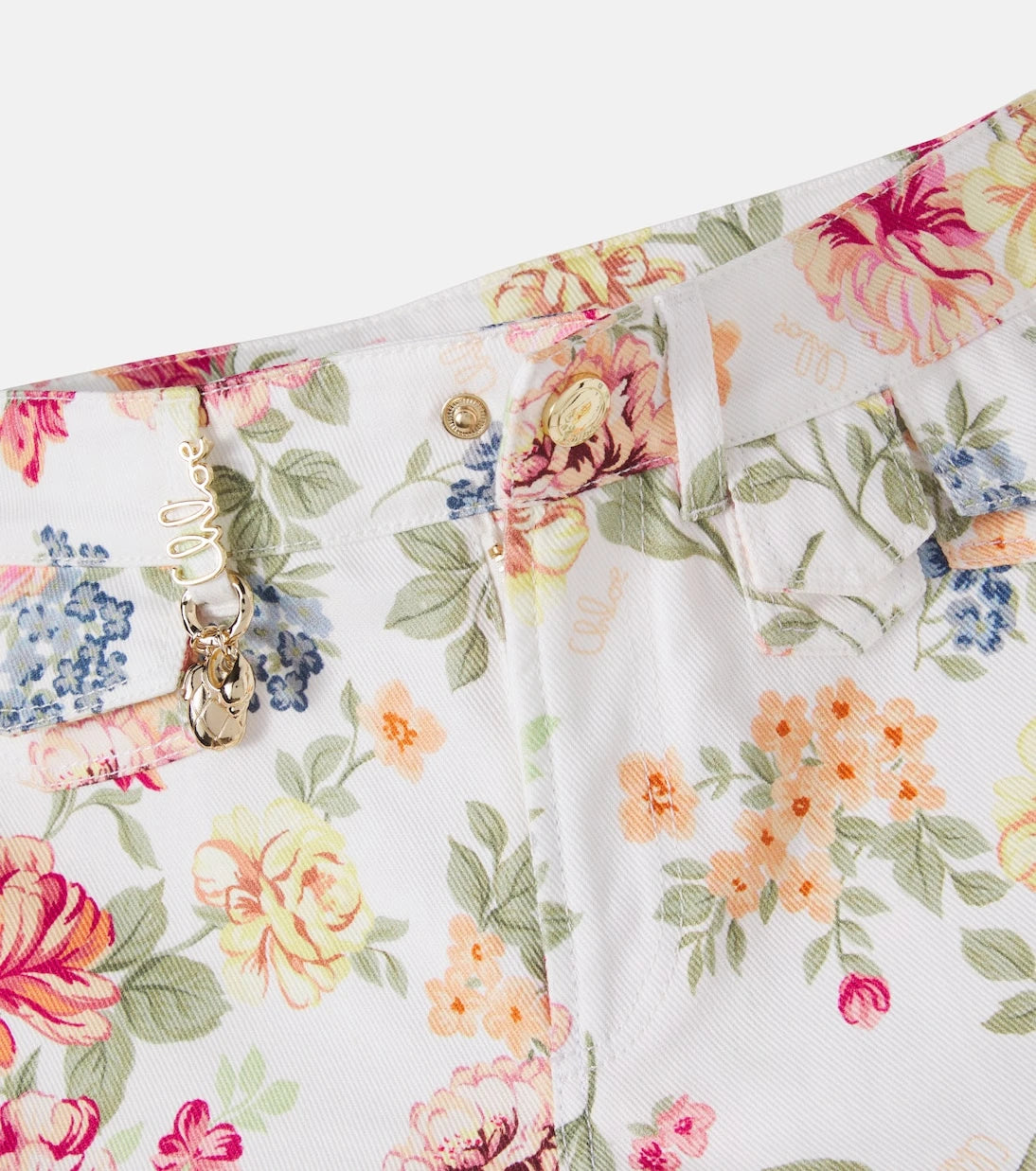 Chloé Kids - Floral cotton shorts