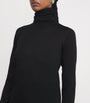 Max Mara Black Virgin Wool Turtleneck Sweater