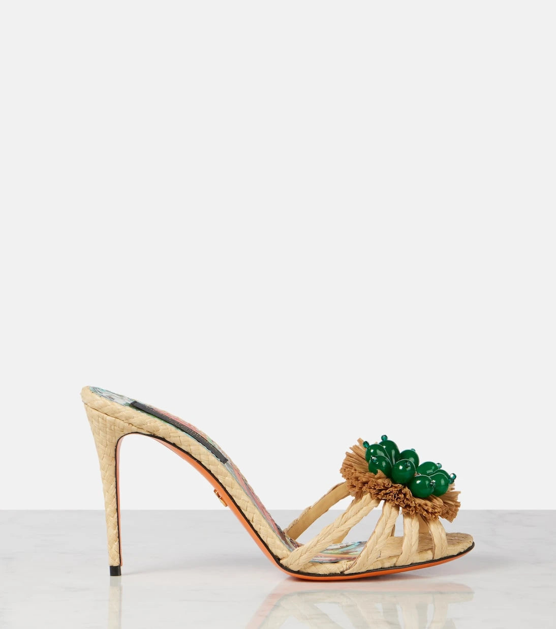 Dolce&Gabbana - Taormina 90 embellished raffia mules