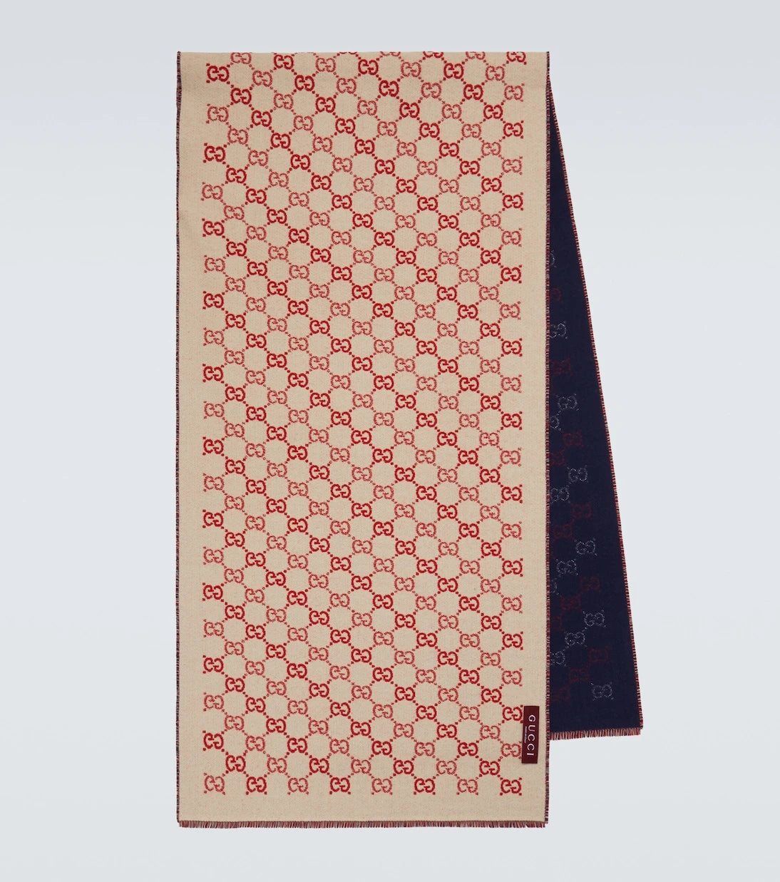 Gucci - GG reversible wool jacquard scarf