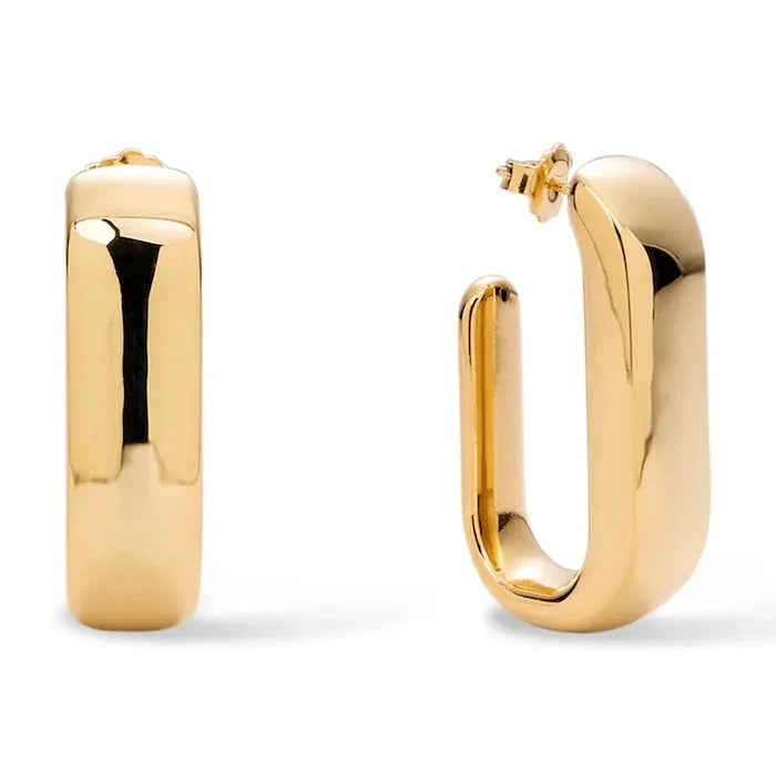 Pozlanmış gümüş kadın küpeleri Helene Earrings