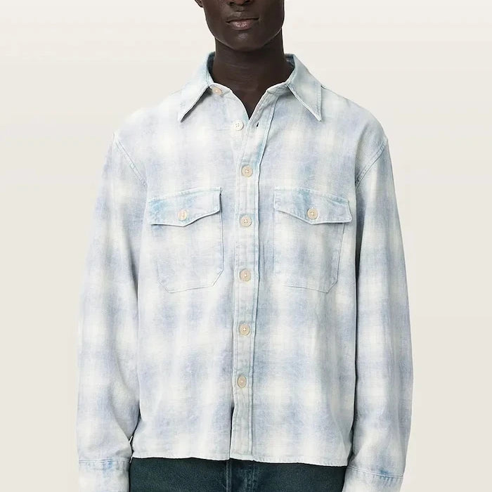AllSaints риза мъжка от памук SANTOS