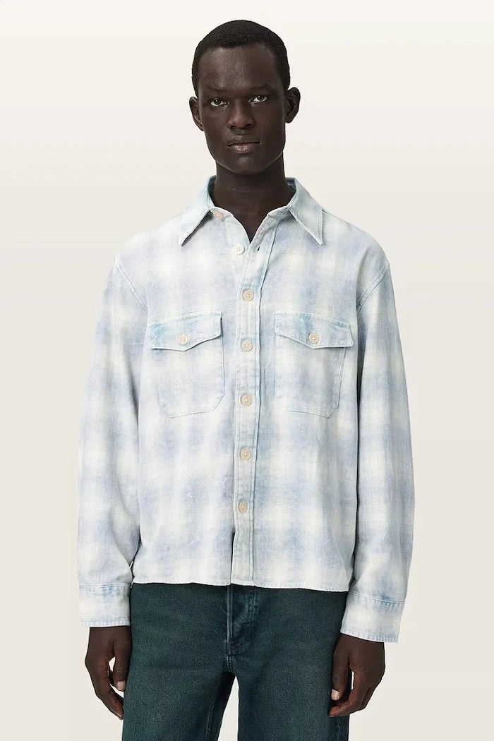 AllSaints риза мъжка от памук SANTOS