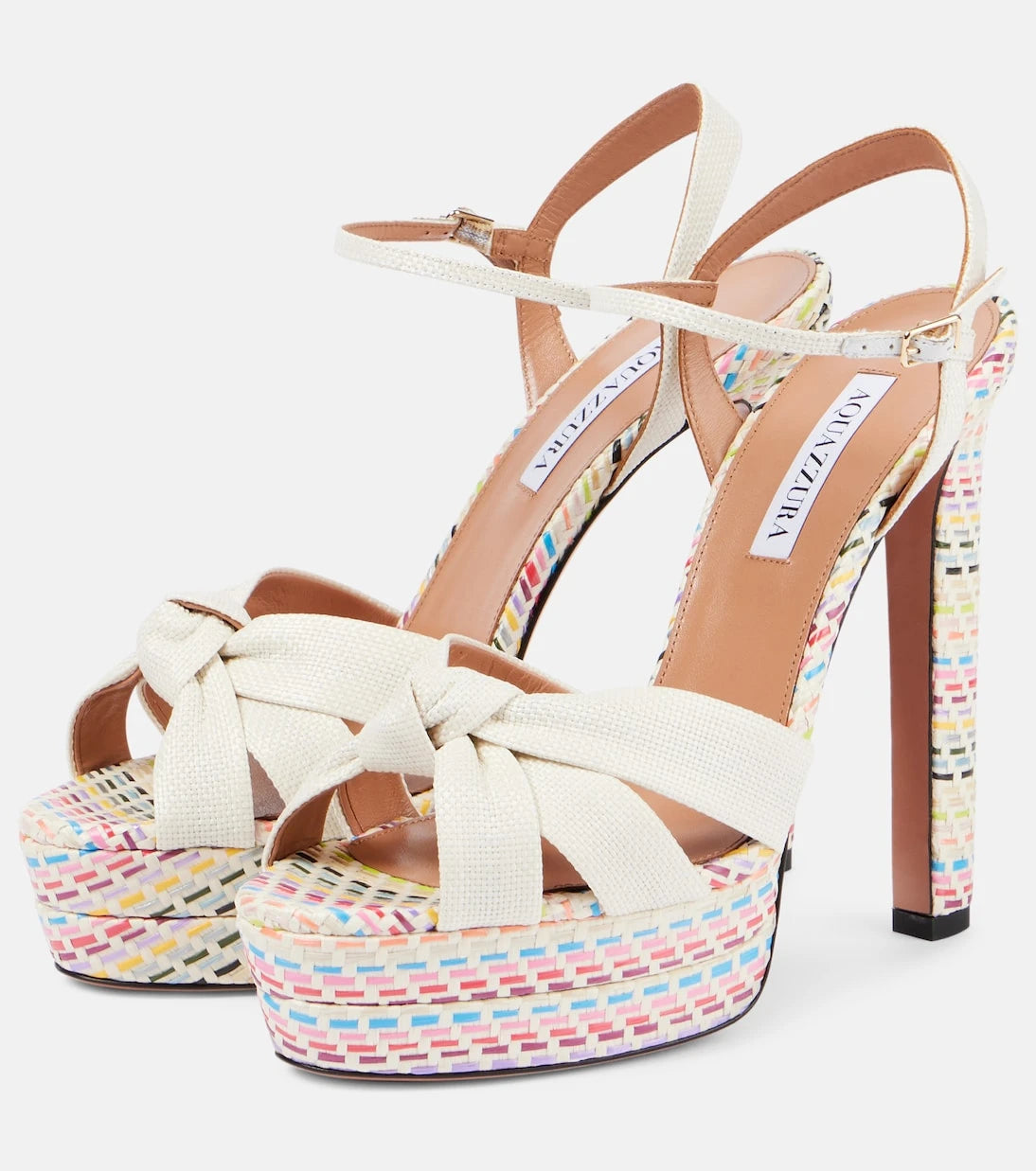 Aquazzura - صنادل Divine 130 ذات الكعب العالي والمنصة