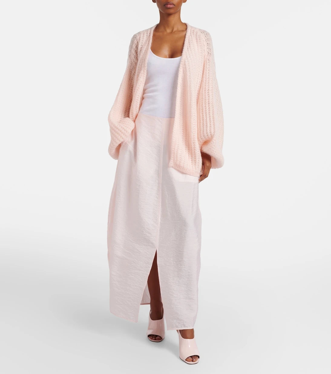 Toteme - Open-knit oversized mohair-blend cardigan