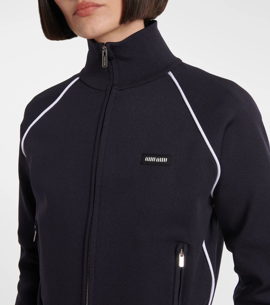 Miu Miu - Logo zip-up sweatshirt