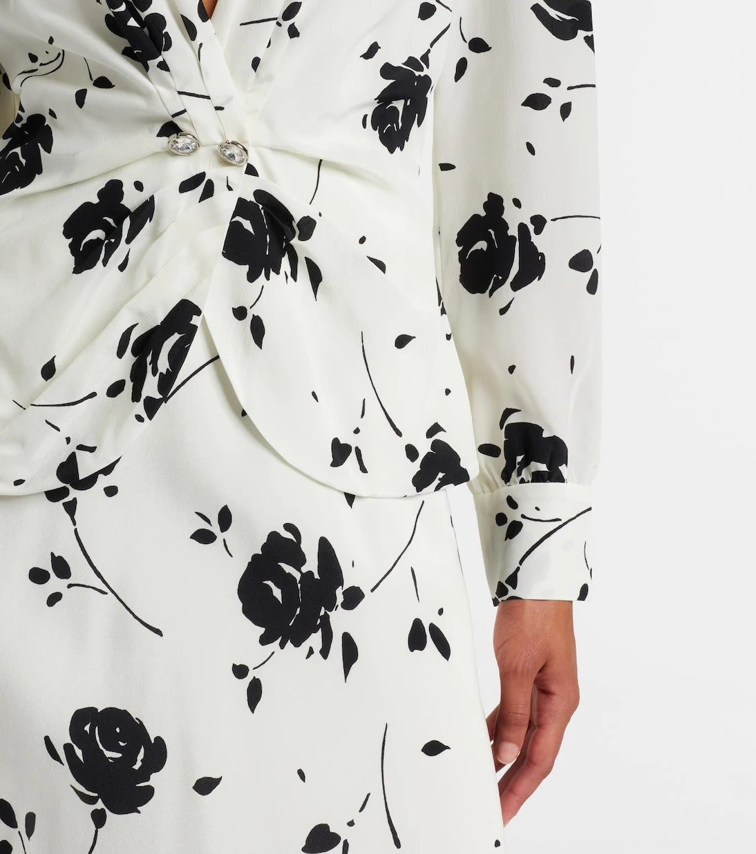 Alessandra Rich - Floral silk midi dress