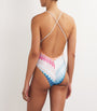 Multi Zigzag Cross-Back Swimsuit