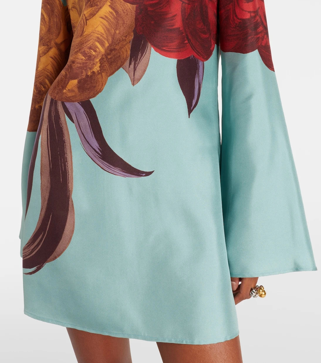 La DoubleJ - Supremes Swing floral silk minidress