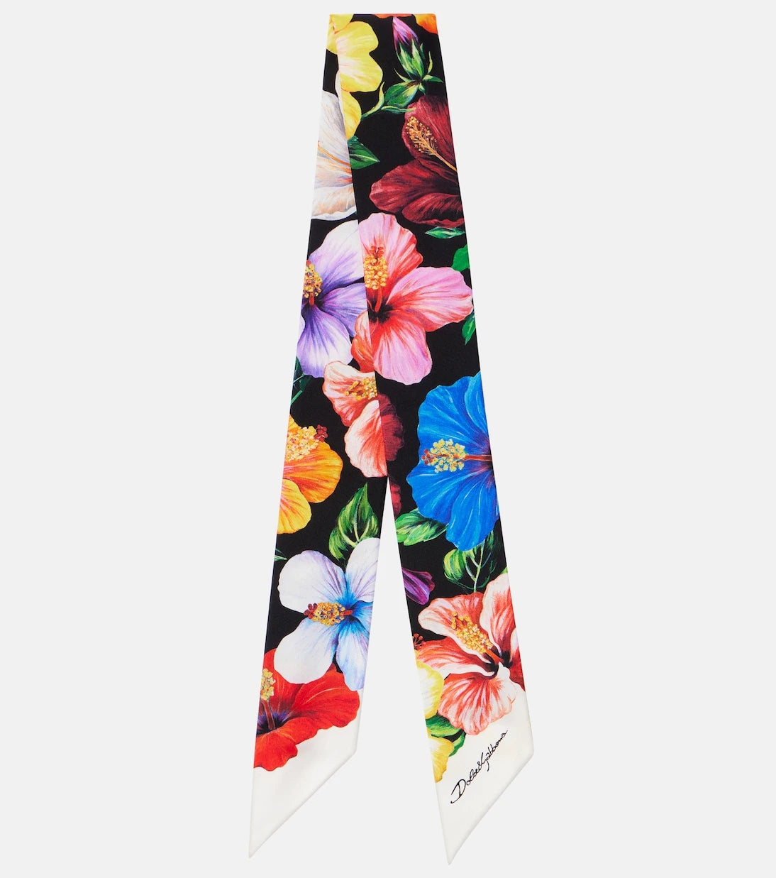 Dolce&Gabbana - Floral silk twill scarf