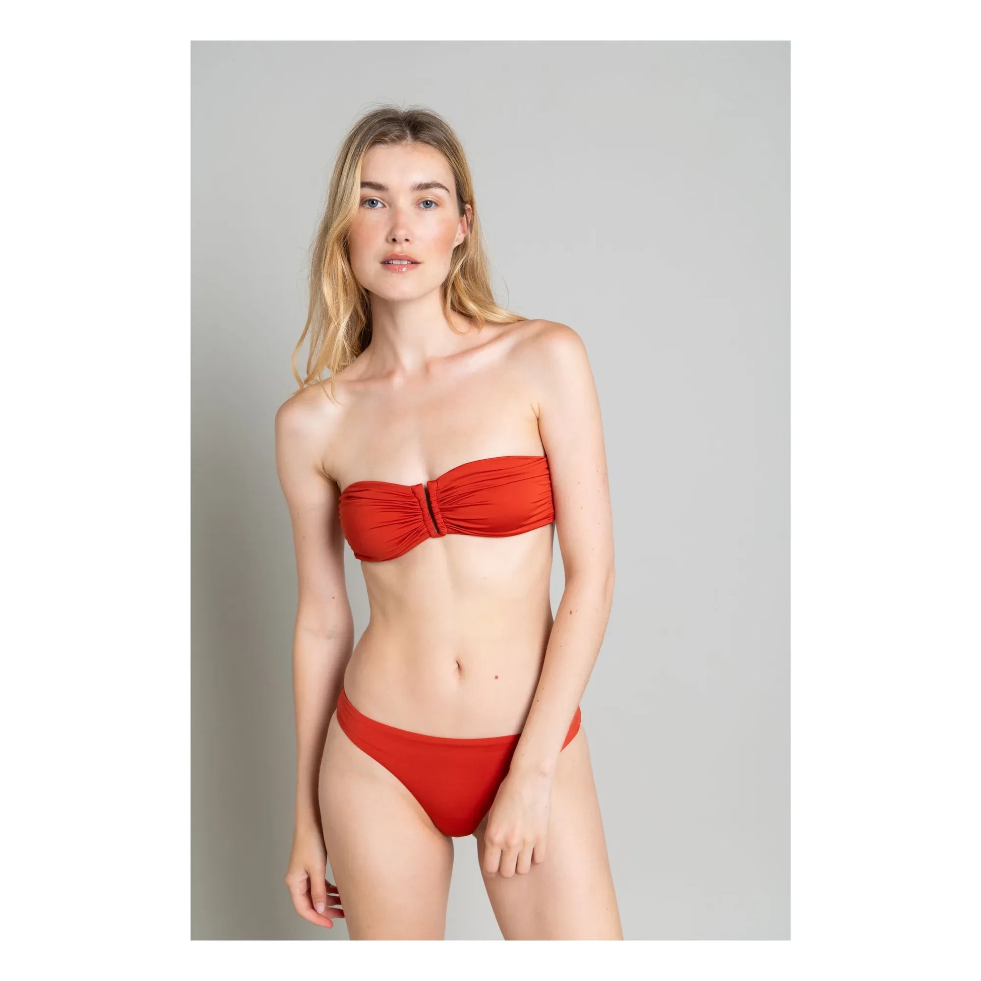 Smallable Woman - Low cut swimsuit Lisa | Brick red