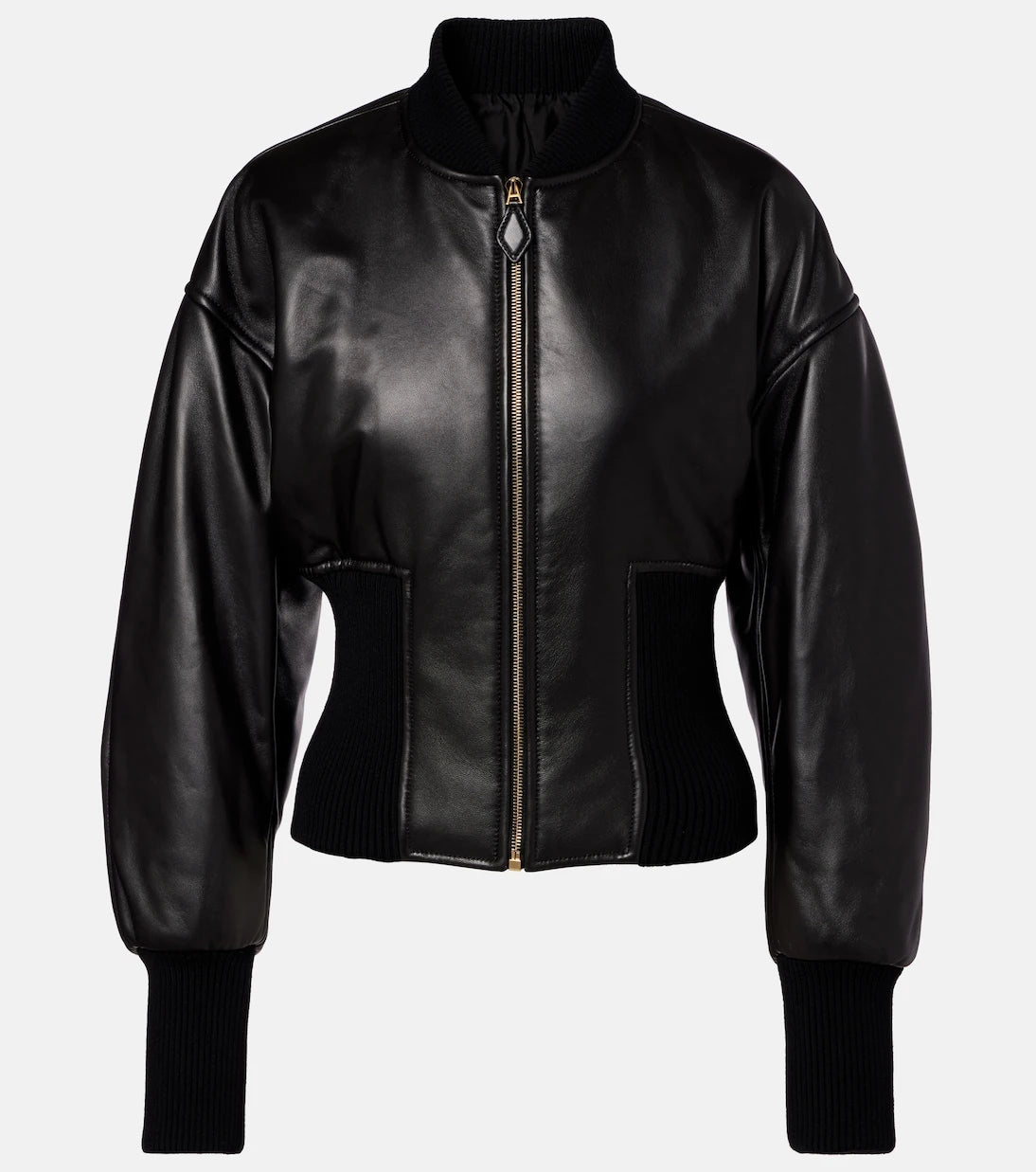 Alaïa - Leather bomber jacket