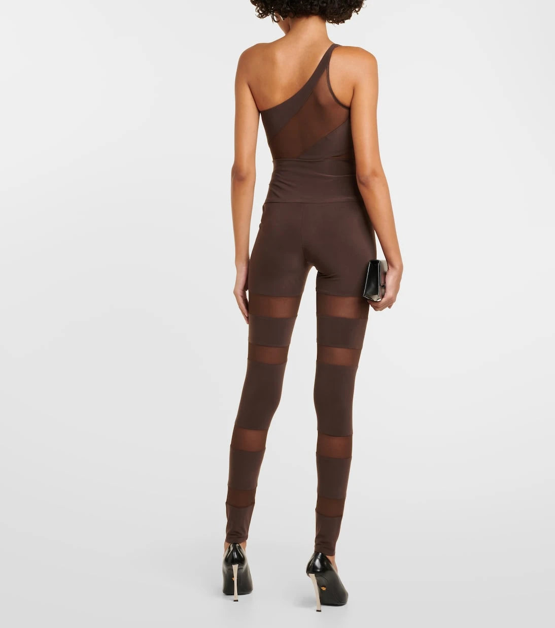 Norma Kamali - Paneled high-rise jersey leggings