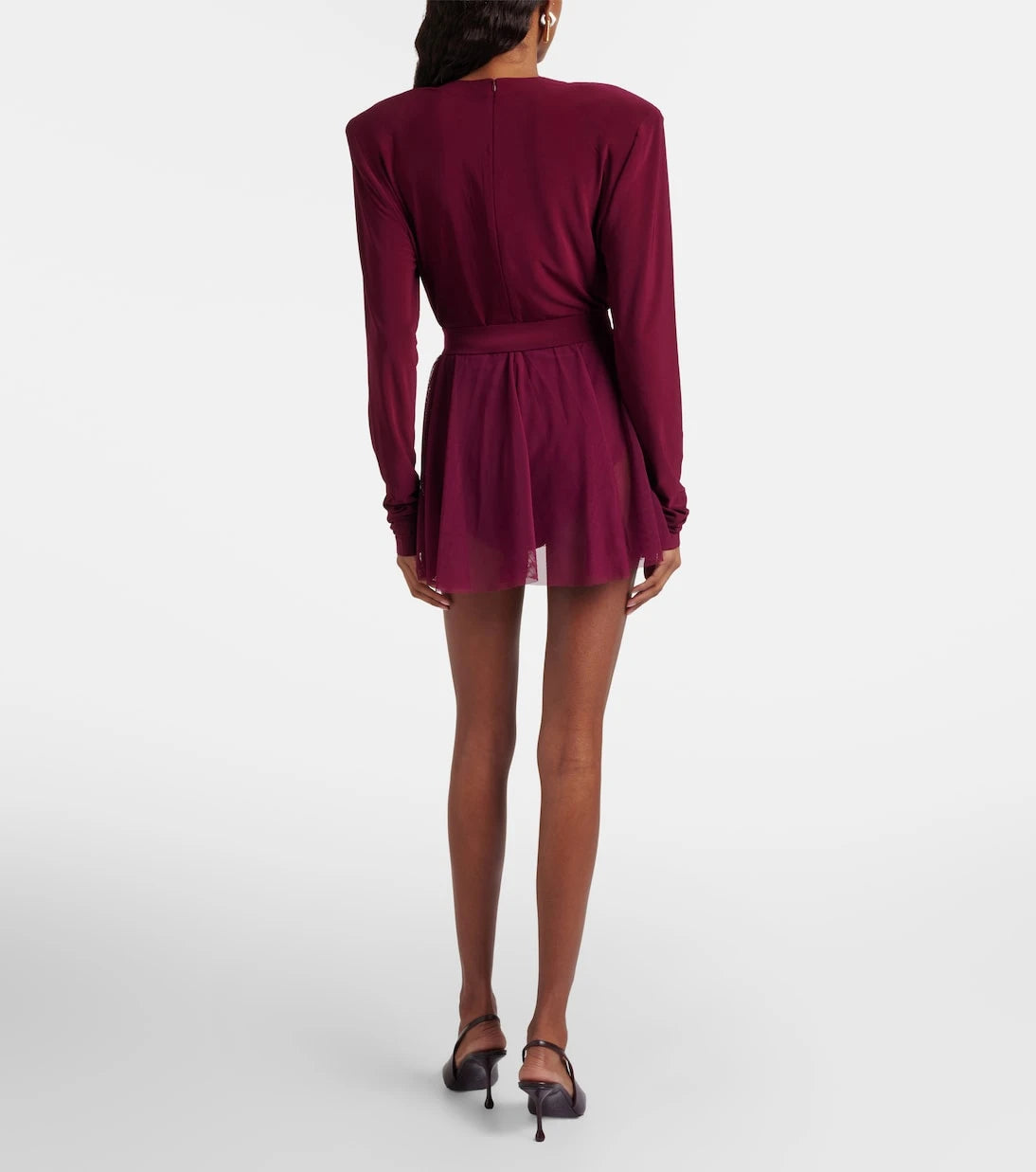 Norma Kamali - Belted semi-sheer bodysuit