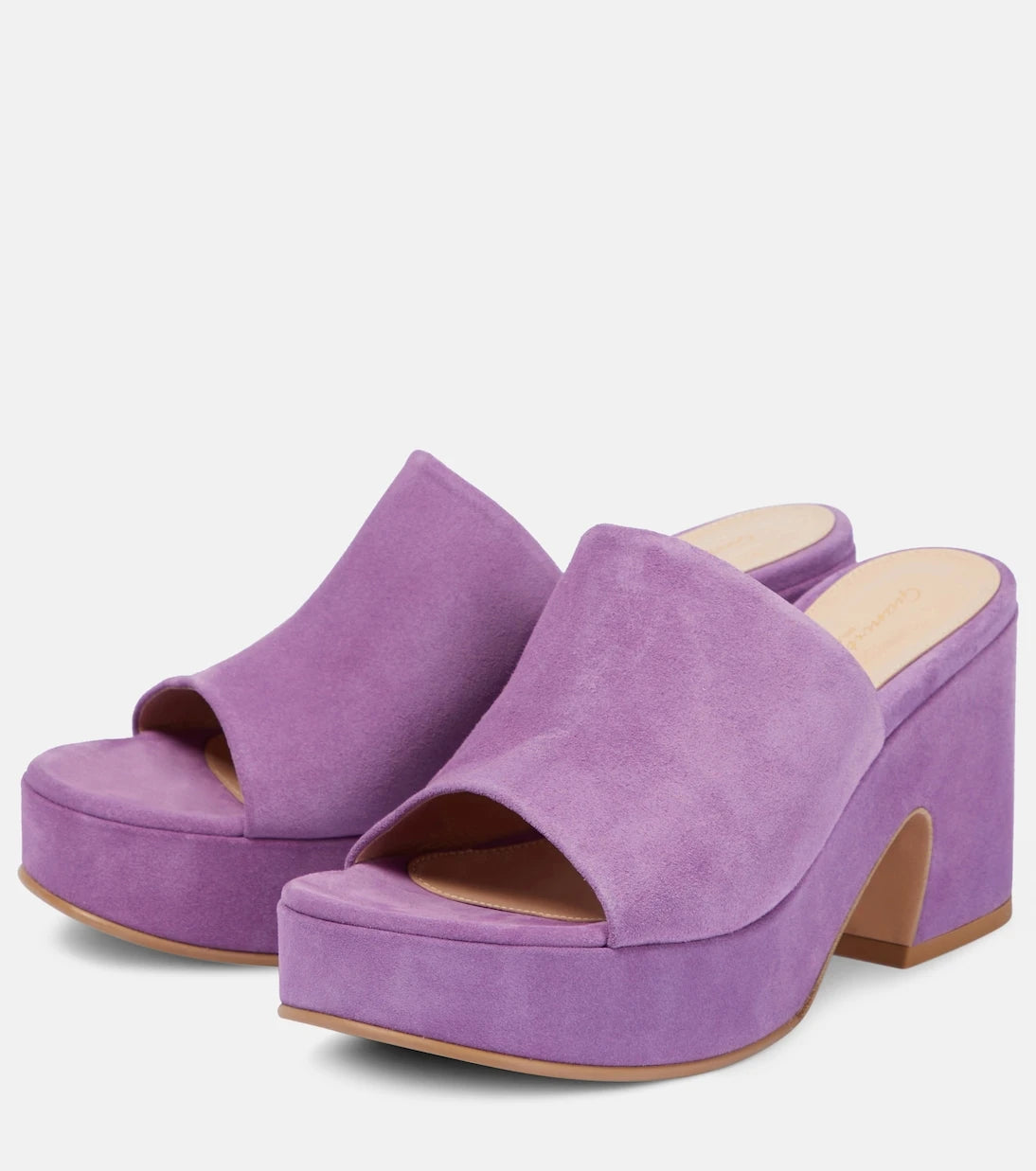 Gianvito Rossi - Suede platform mules