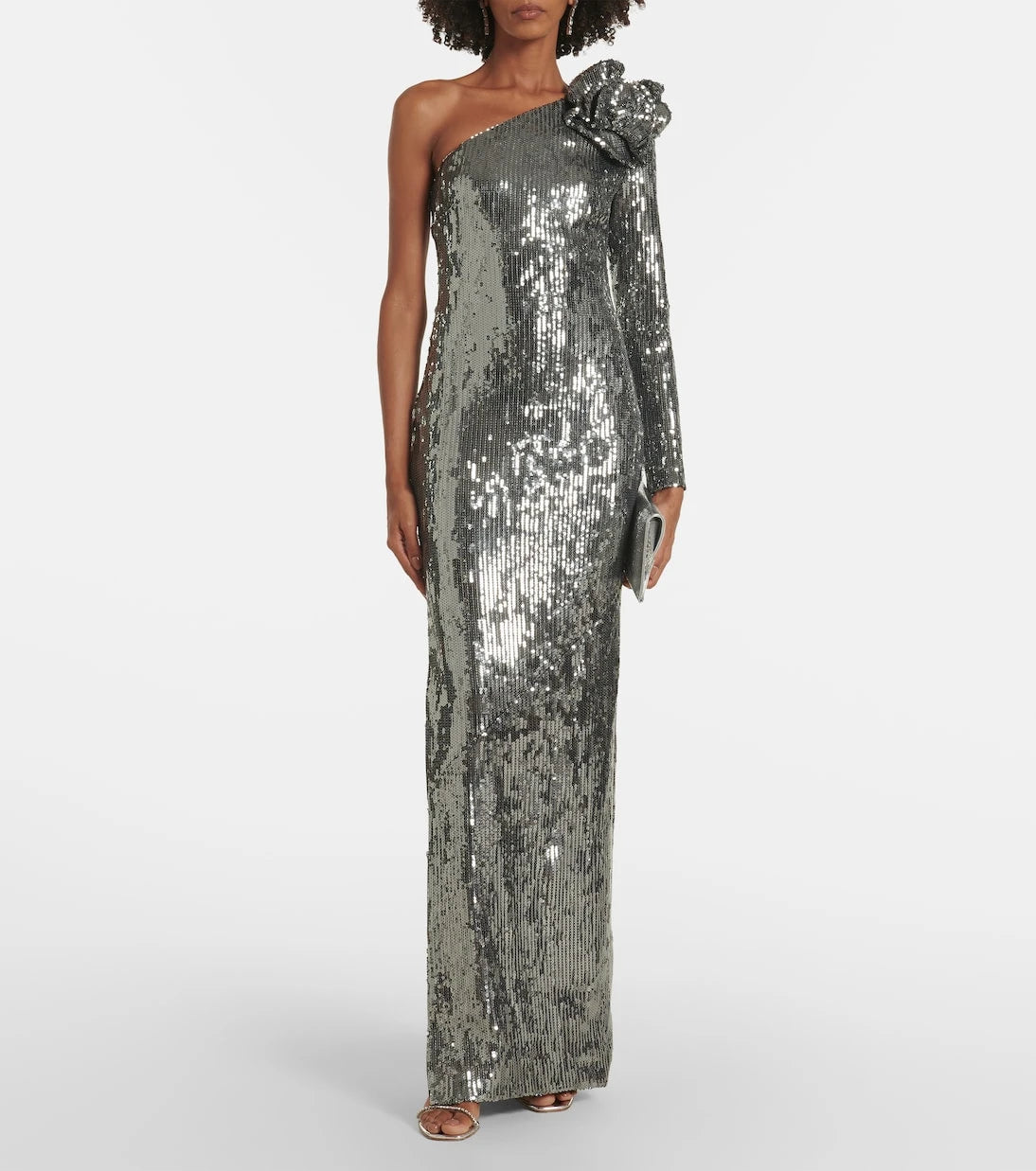Roland Mouret - Floral-appliqué sequined gown