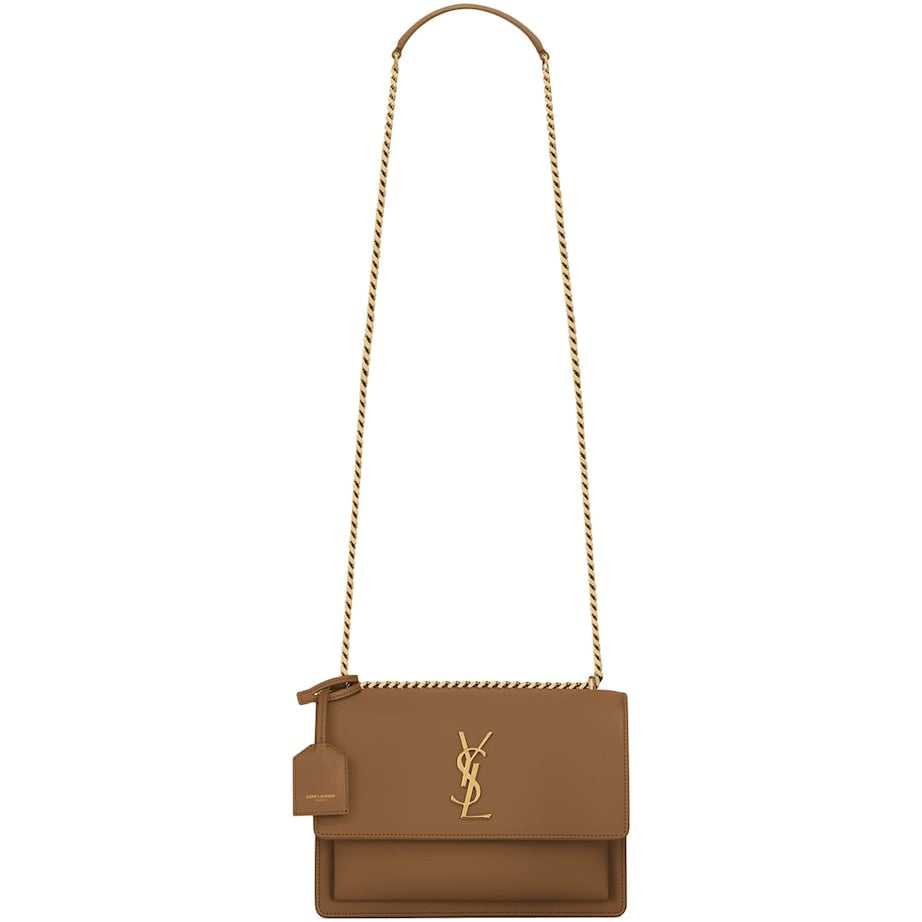 Saint Laurent Brown Medium Sunset Shoulder Bag