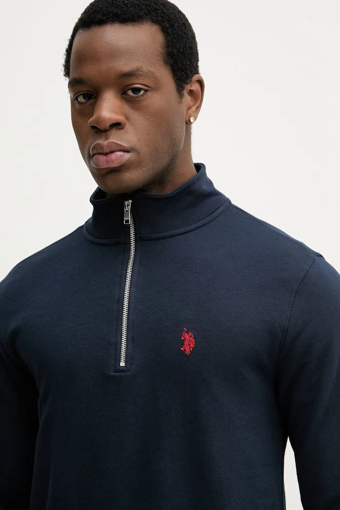 U.S. Polo Assn. Erkek Pamuklu Sweatshirt DHM LB 1/4 ZIP