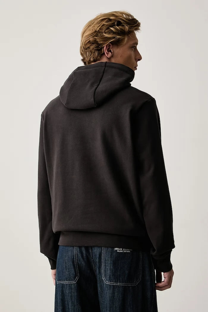 Pamuk ve elastanlı erkek kapüşonlu sweatshirt
