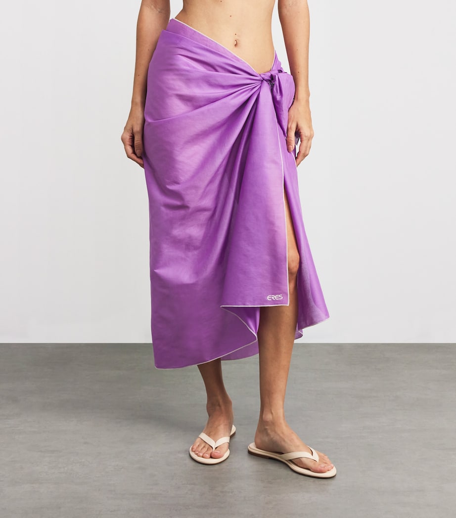 Eres Purple Cotton Cabine Sarong