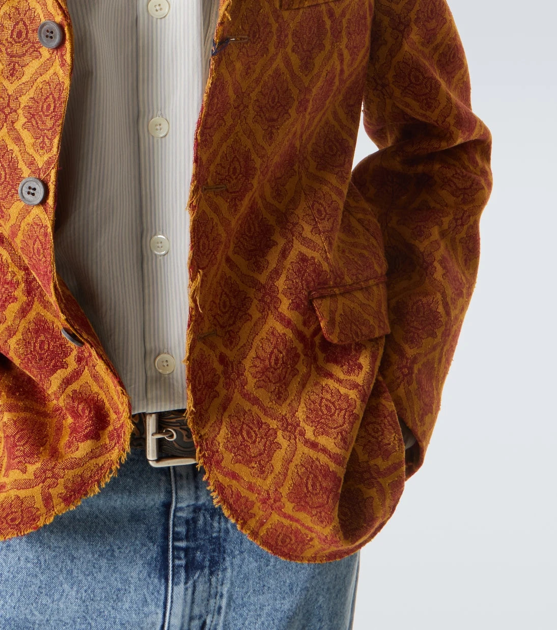 Junya Watanabe - Floral single-breasted jacquard blazer